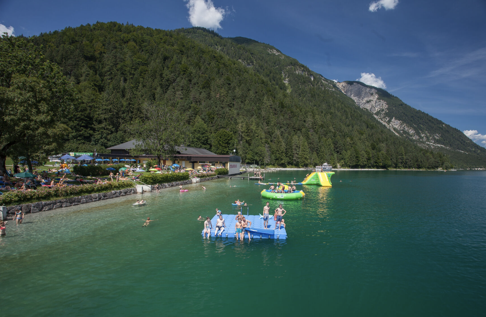 Strandbad beach on the lake